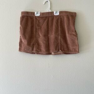 Aerie Brown Corduroy Micro Mini Skirt